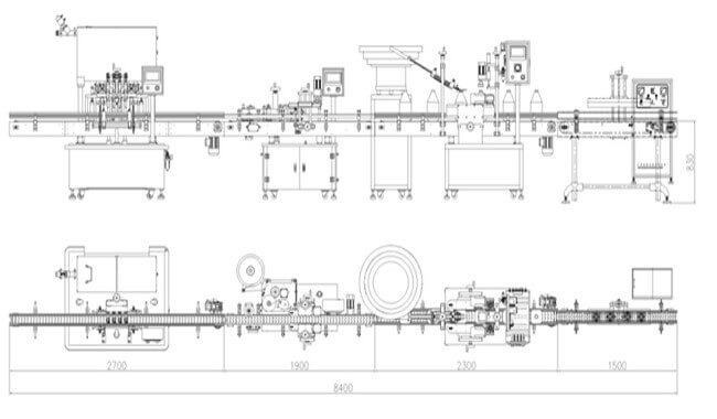 Piston维苏斯填充机器布局